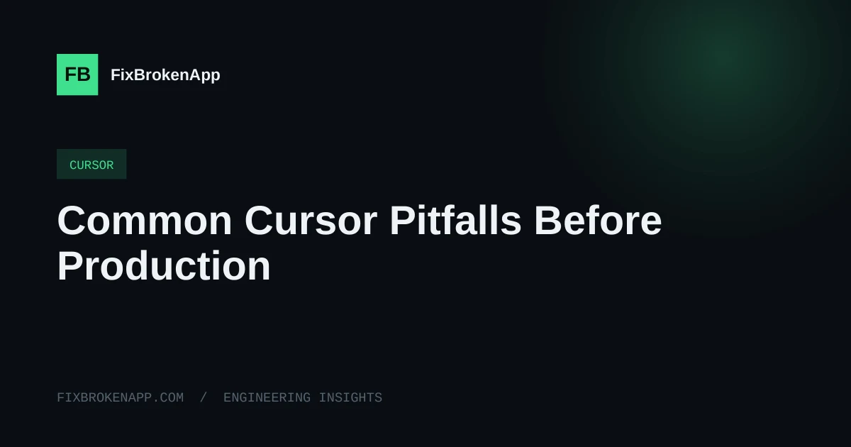 Common Cursor Pitfalls Before Production
